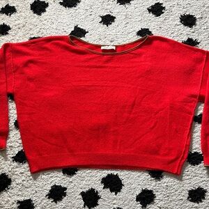 Free People size Medium bright Red Women's crop Sweater